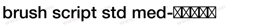 brush script std med字体转换